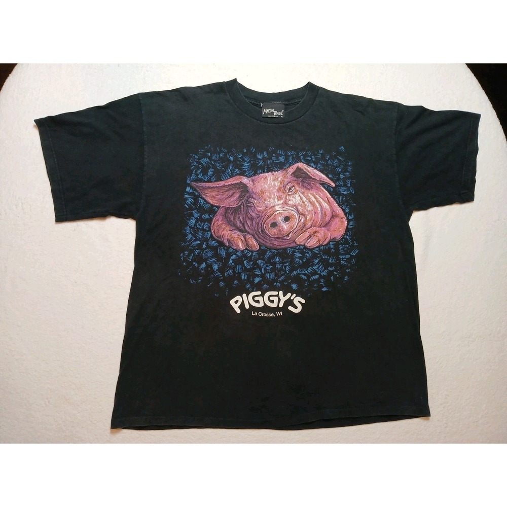 VINTAGE Ralph Marlin Tease Pig T-Shirt Men's XL Made in USA